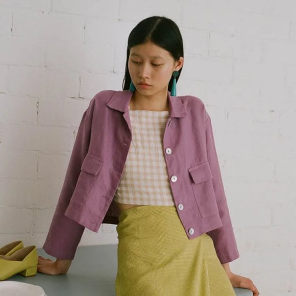 Paloma Wool Jackets & Blazers - Paloma wool Panna jacket 100% linen large purple